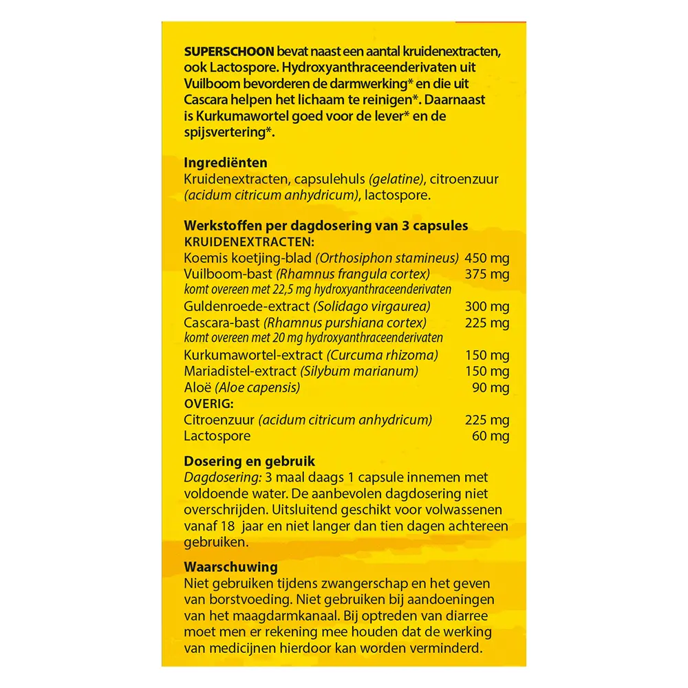 SuperSchoon Dosering en gebruik SuperSchoon Dosering en gebruik