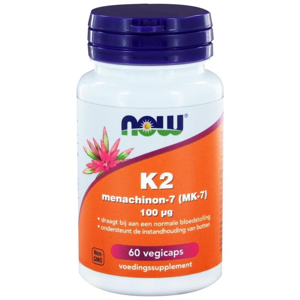 Vitamine K2 menachinon NOW 60cap De Gezondheidslijn
