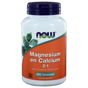 Magnesium & Calcium Vitamine D NOW 100tab