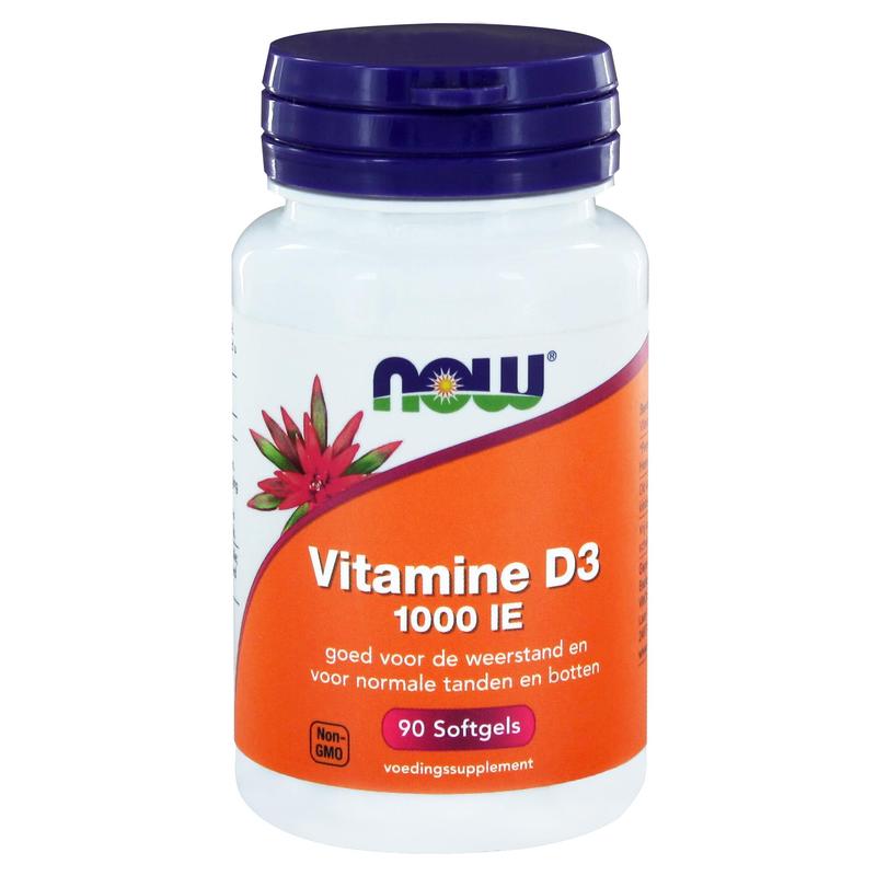 Vitamine D-3 1000IE NOW 90sft2