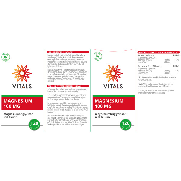 vitals Magnesiumbisglycinaat-label