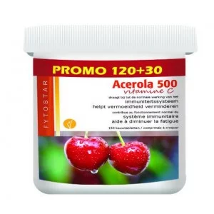 Acerola vitamine C 500 kauw fytostar
