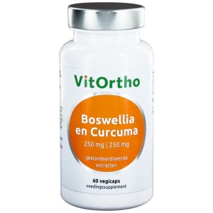 Boswellia 250 mg en curcuma 250 mg Vitortho 60cap