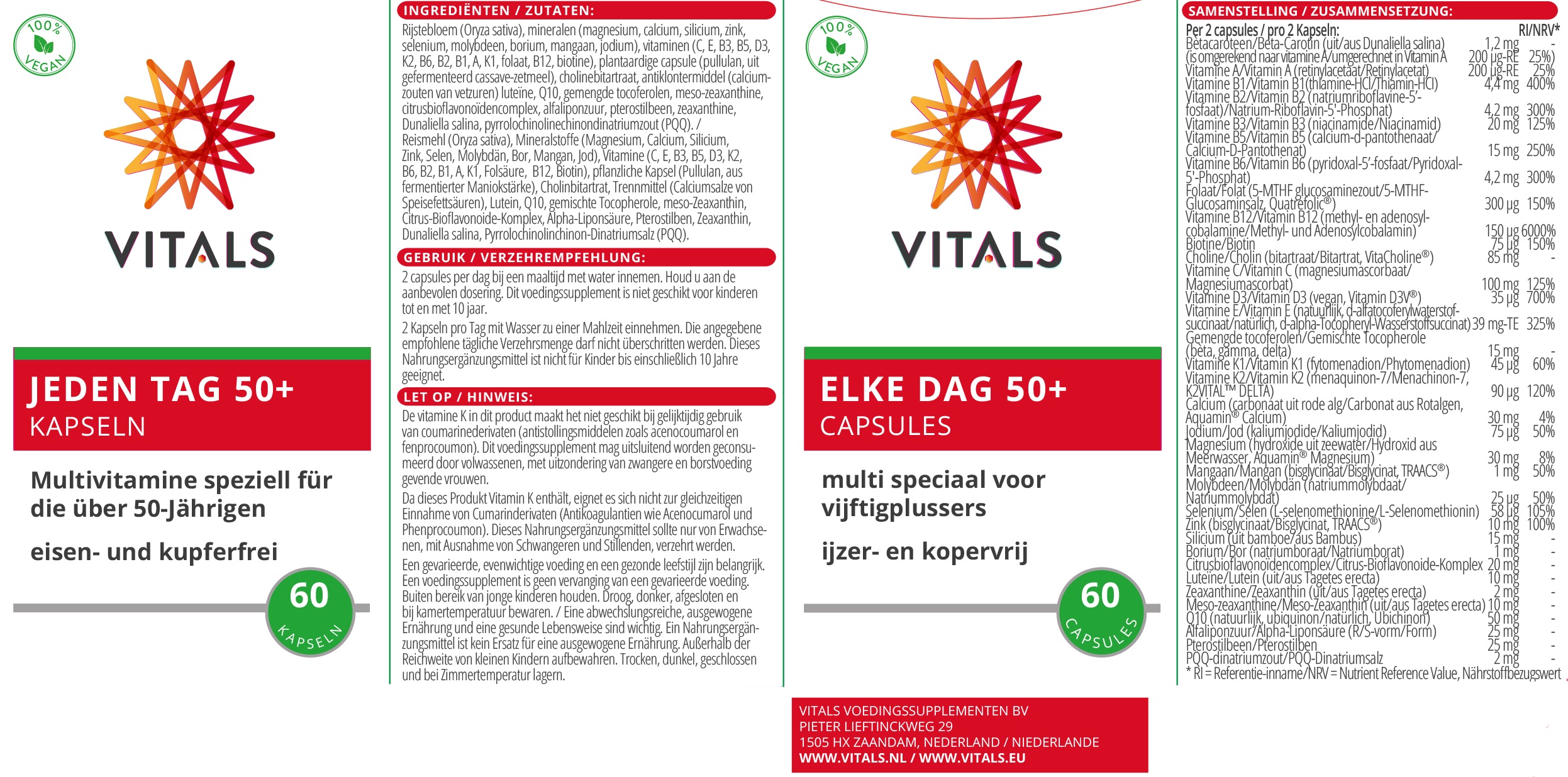 Vitals Elke Dag 50+ etiket