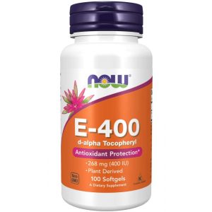 Vitamine E-400 D-Alpha Tocopheryl NOW