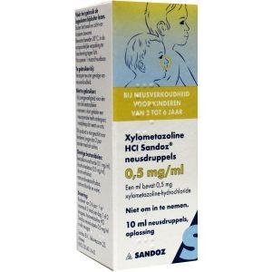 Xylometazoline 0,5 mg/ml druppels