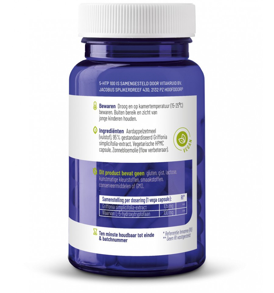Vitakruid 5-HTP 100 mg 60 Vitakruid 5-HTP 100 mg 60 vcaps