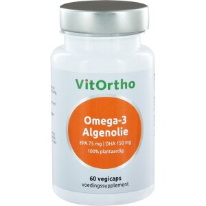 Vitortho omega-3 algenolie epa75mg dha 60sft