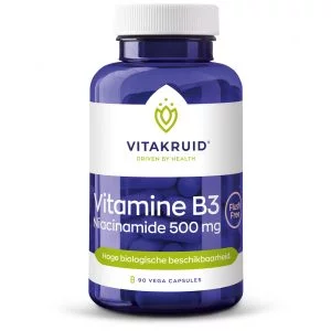 Vitamine B3 niacinamide 500 mg Vitakruid 90vcap
