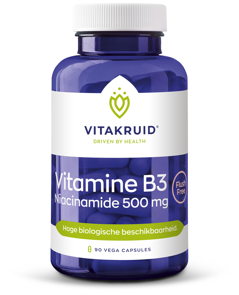 Vitamine B3 niacinamide 500 mg Vitakruid 90vcap De Gezondheidslijn