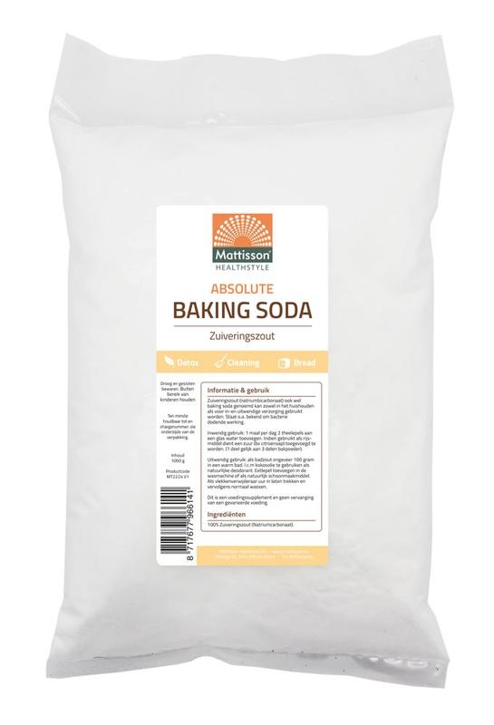 Baking soda - zuiveringszout (natriumbicarbonaat) Mattisson 1000g