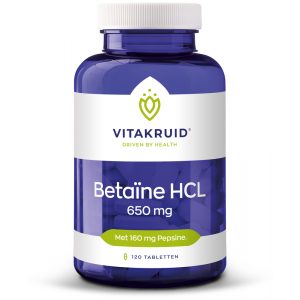Betaine HCL 650 mg & pepsine 160 mg Vitakruid 120tb