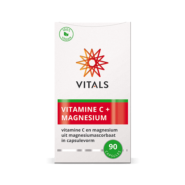 Vitamine C met magnesium doosje voorzijde