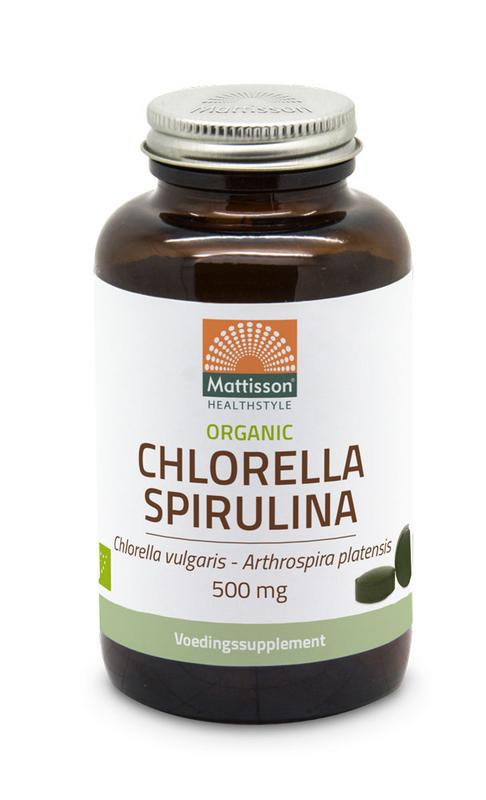 Organic chlorella spirulina 500 mg bio Mattisson