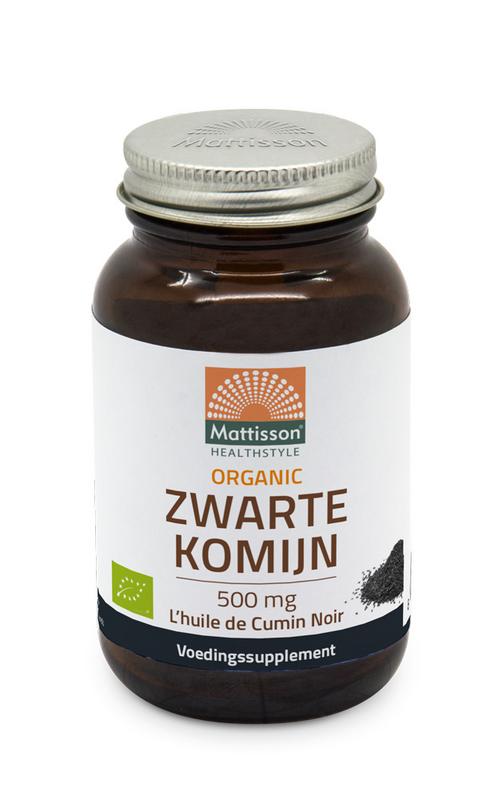 Organic zwarte komijn 500 mg Mattisson 90ca