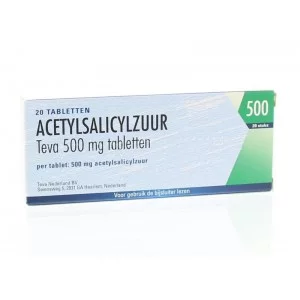 Acetylsalicylzuur 500 mg Teva 20tb