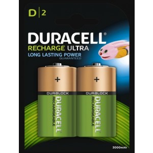 Rechargeable D HR20 Duracell 2st