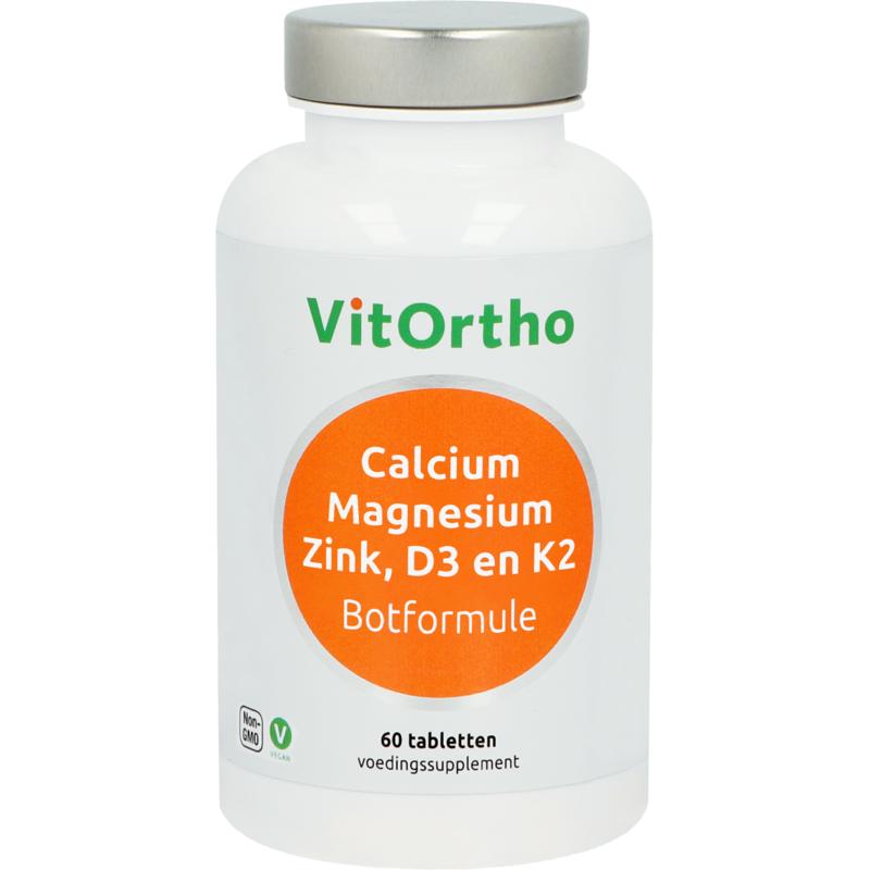 Calcium magnesium zink D3 en K2 Vitortho 60tb