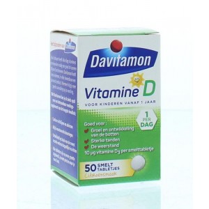 1Vitamine D kind smelttablet Davitamon 50tb