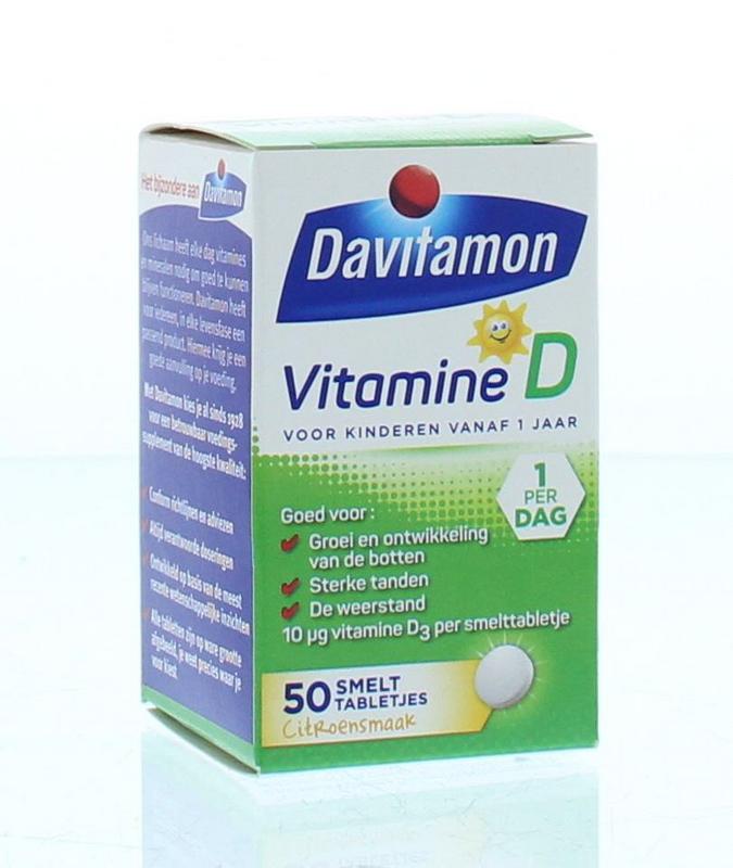 1Vitamine D kind smelttablet Davitamon 50tb