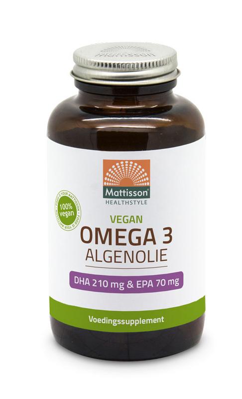 Vegan Omega-3 Algenolie DHA 210mg EPA 70mg Mattisson 120ca