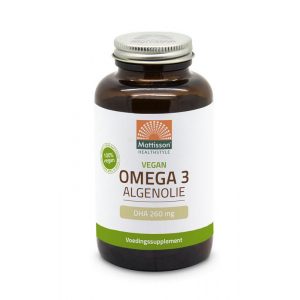 Vegan Omega-3 algenolie DHA 260mg Mattisson 120ca