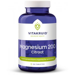 Magnesium 200 citraat Vitakruid 100tb