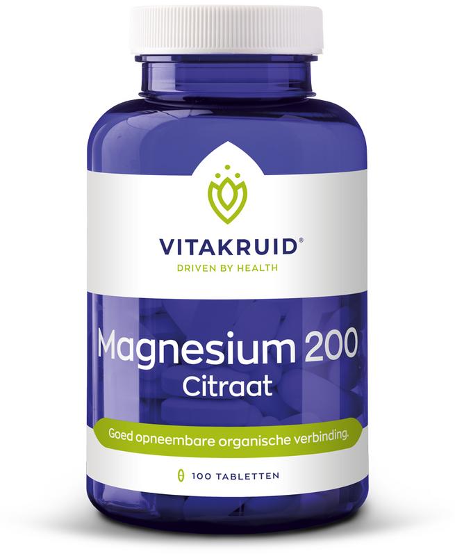 Magnesium 200 citraat Vitakruid 100tb
