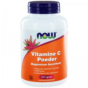 Vitamine C poeder magnesium ascorbaat NOW 227g