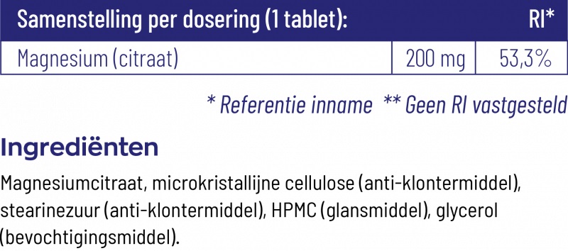 Vitakruid Magnesium 200 Citraat Vitakruid Magnesium 200 Citraat