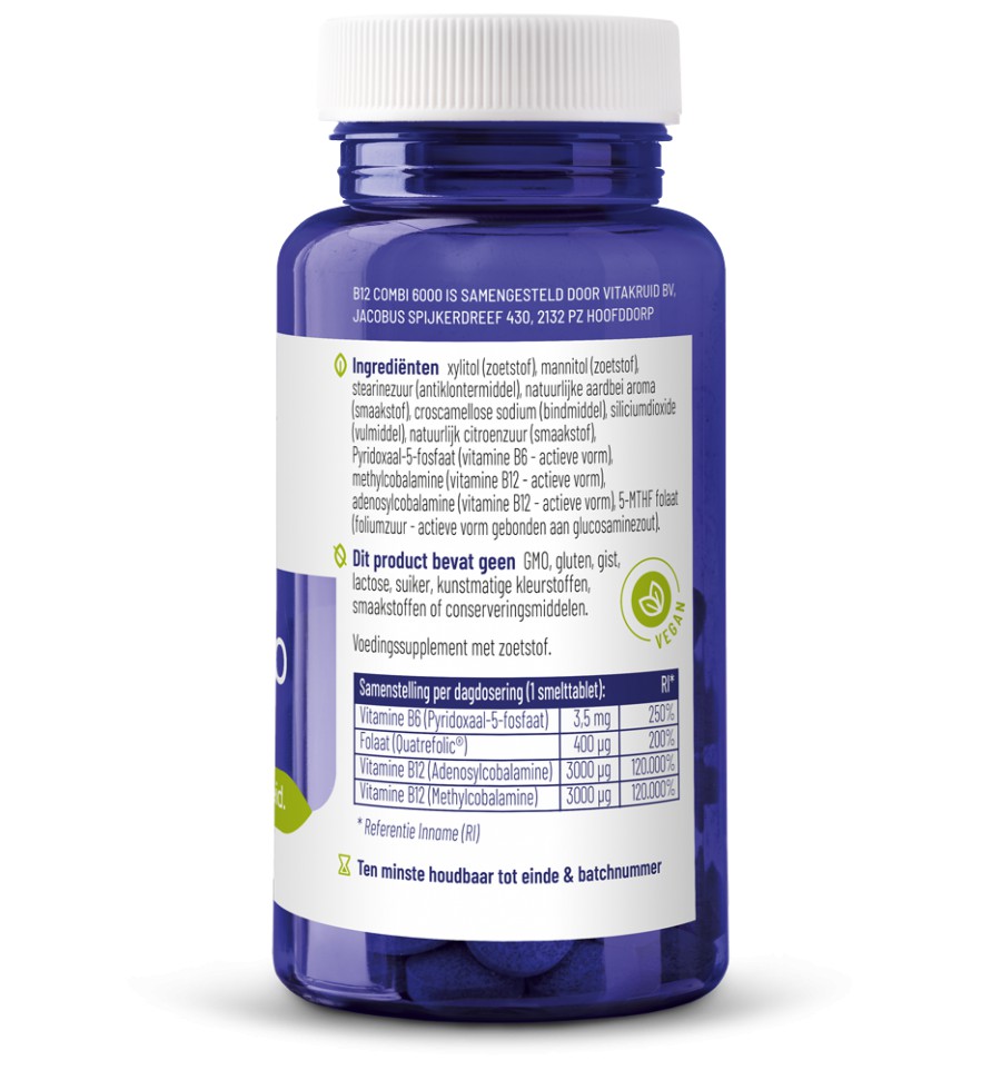 B12 Combi 6000 met Folaat & P-5-P Vitakruid 2 B12 Combi 6000 met Folaat & P-5-P Vitakruid 2