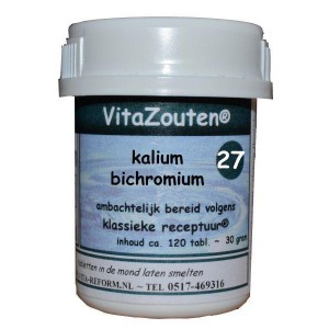 Kalium bichromicum VitaZout Nr. 27 Vitazouten 120tb