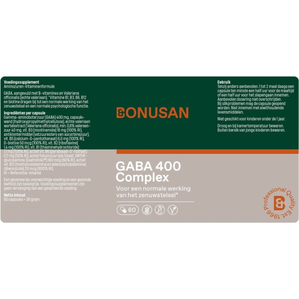 Gaba Plus etiket
