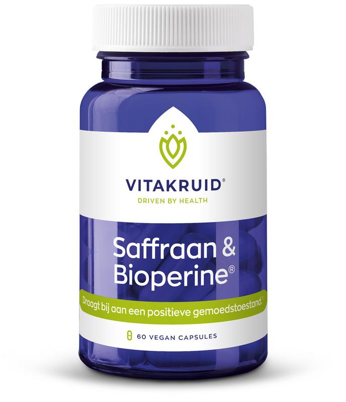 Saffraan 28 mg (Affron) & bioperine Vitakruid 60vc