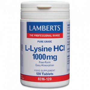 L lysine 1000 mg L8316 120 Lamberts 120tb