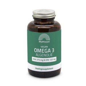 Mattisson Vegan omega 3 algenolie DHA 375mg EPA 125mg
