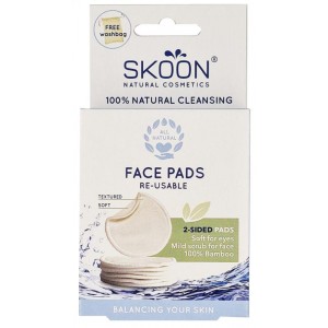 Face pads re-usable 2 sided Skoon 7st