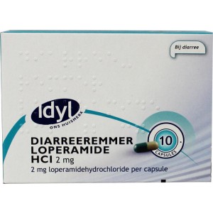 Diarreeremmer loperamide HCl 2mg Idyl 10ca