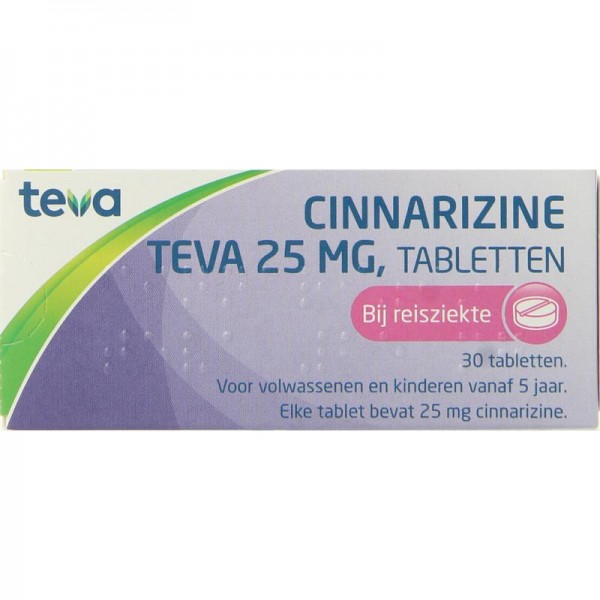 Cinnarizine 25 mg Teva 30tb