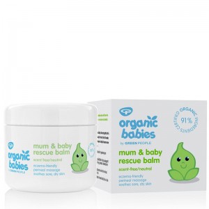 Organic babies mum & baby rescue balm scent free Green People 100ml