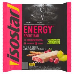 Energy sport bar cereals raisin cranberry 3 x 40g Isostar 120g