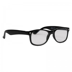 Leesbril wayfarer glans zwart +2.00 Melleson Eyewear 1st