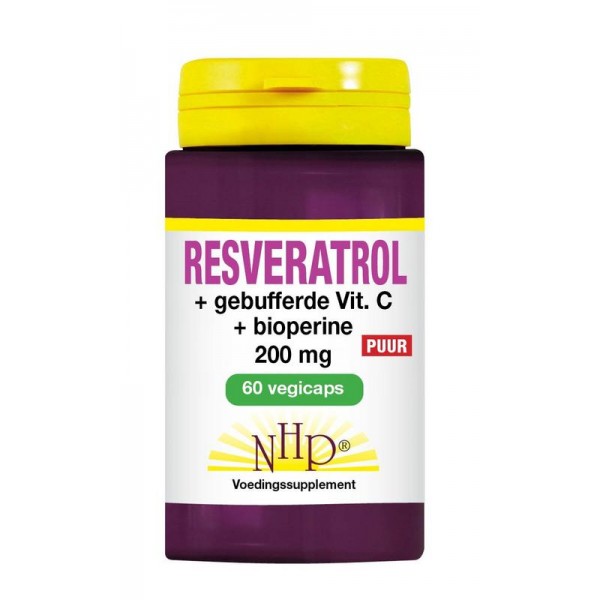 Resveratrol 200 mg/Vitamine C/Bioperine puur NHP 60vc