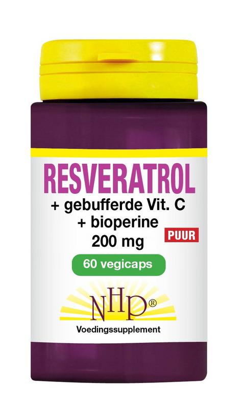 Resveratrol 200 mg/Vitamine C/Bioperine puur NHP 60vc