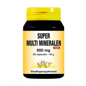 Super multi mineralen 650 mg puur NHP 60ca