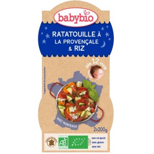 Ratatouille met rijst 200 gram bio Babybio 2x200g