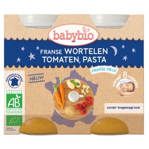 Wortel tomaat pasta 200 gram bio Babybio 2x200g