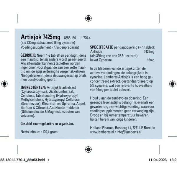 Artisjok Extract etiket