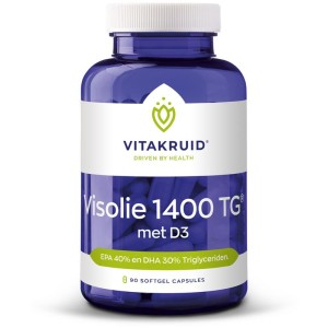 Vitakruid Visolie 1400 met D3 Triglyceriden EPA 40% DHA 30%