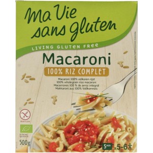 Macaroni van volkoren rijst glutenvrij bio Ma Vie Sans 500g